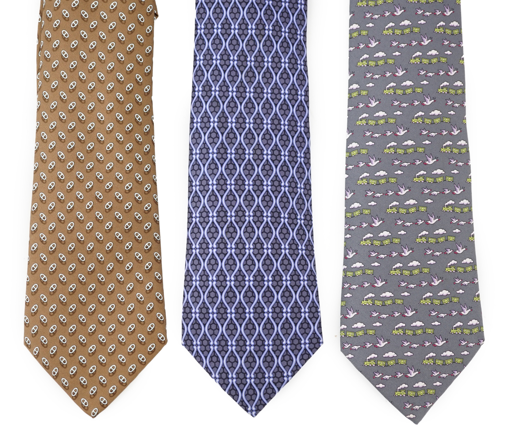 Three Hermès ties